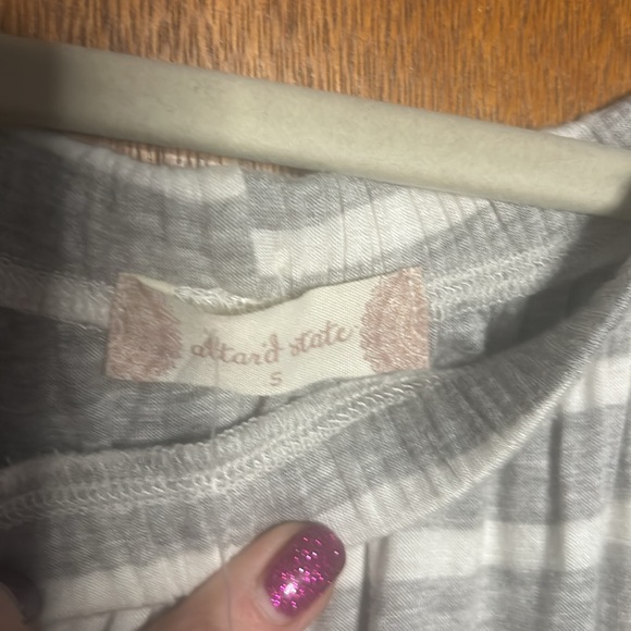 Women’s Altard State Small Grey/White Stripped Mini Dress - Picture 4 of 4